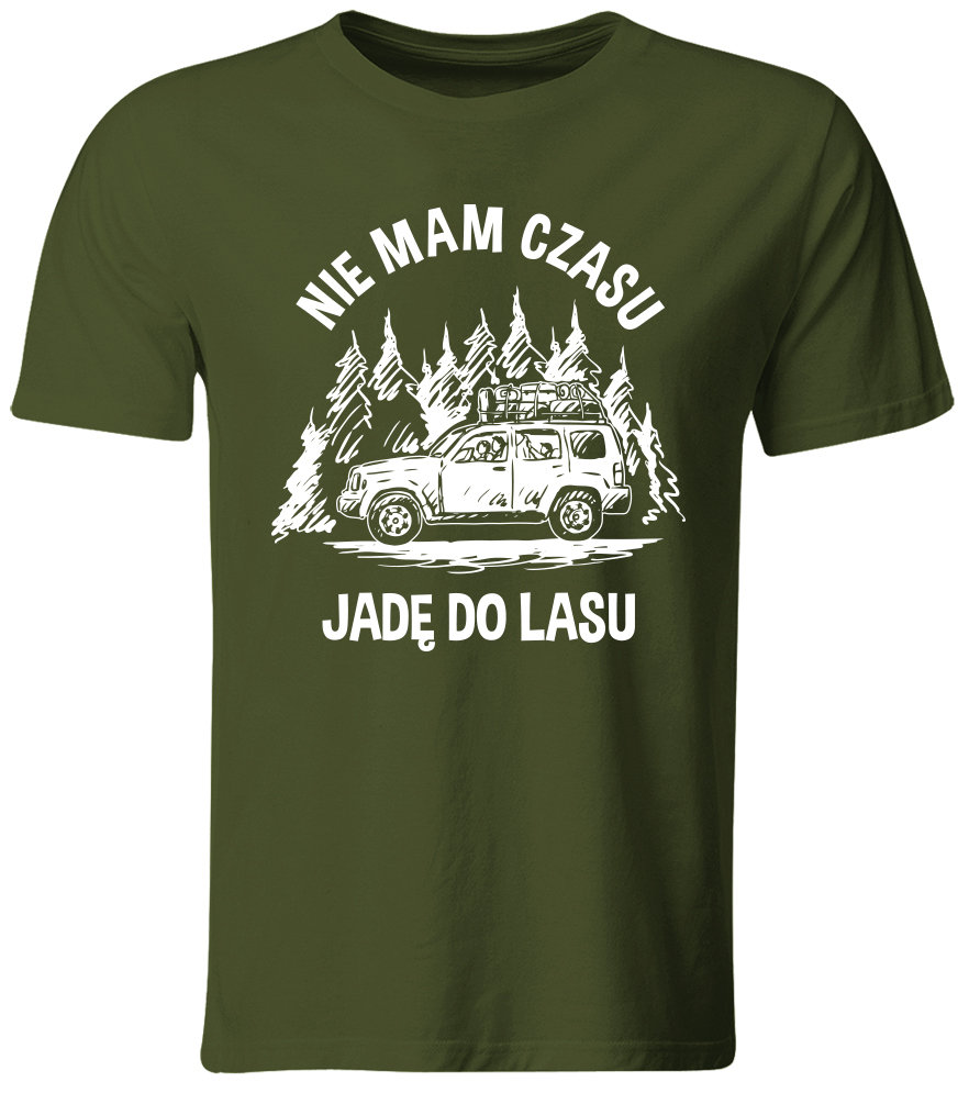 GiTees, Koszulka Nie Mam Czasu, Jadę Do Lasu, rozmiar L