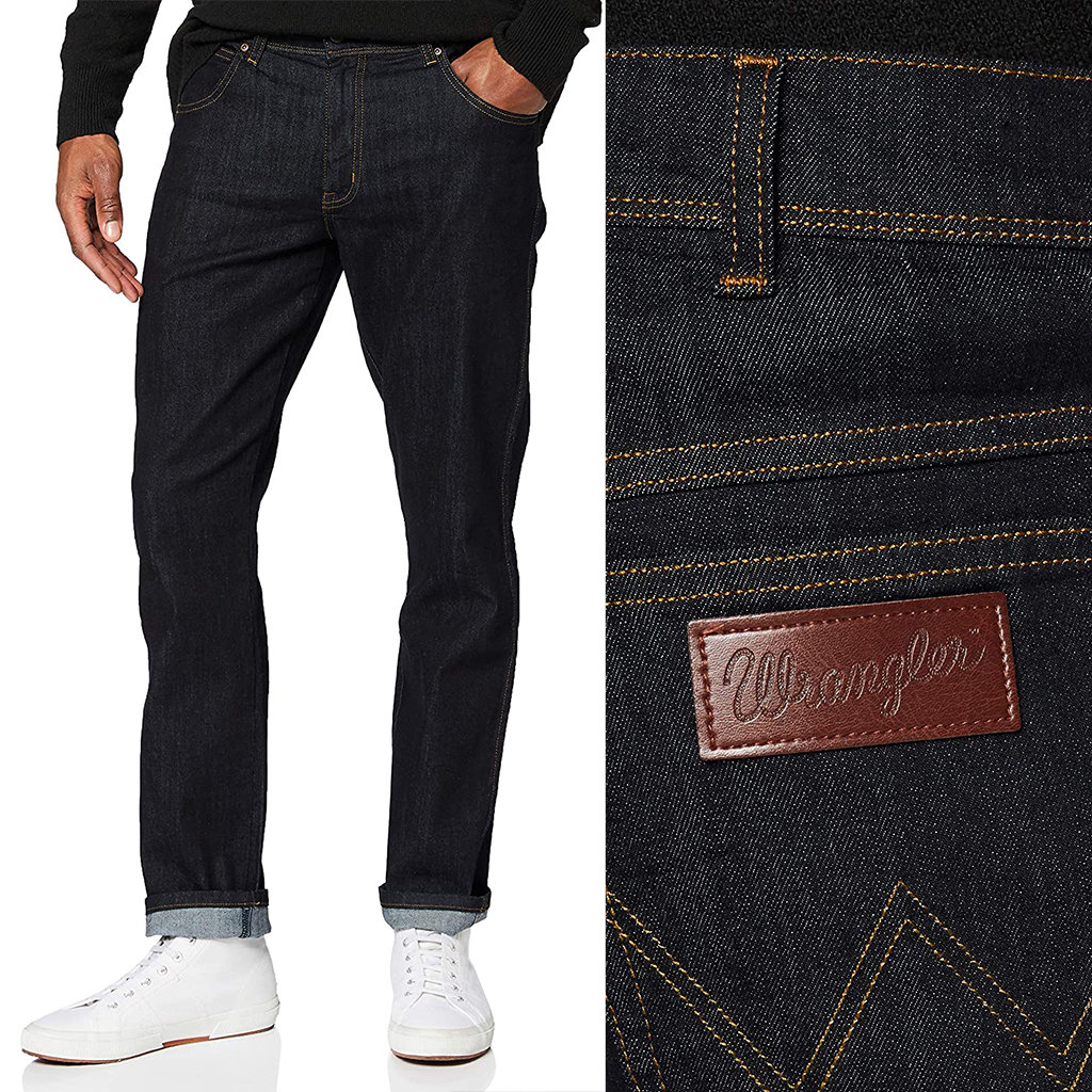 Wrangler Texas Slim Dark Rinse Granatowe W31 L32