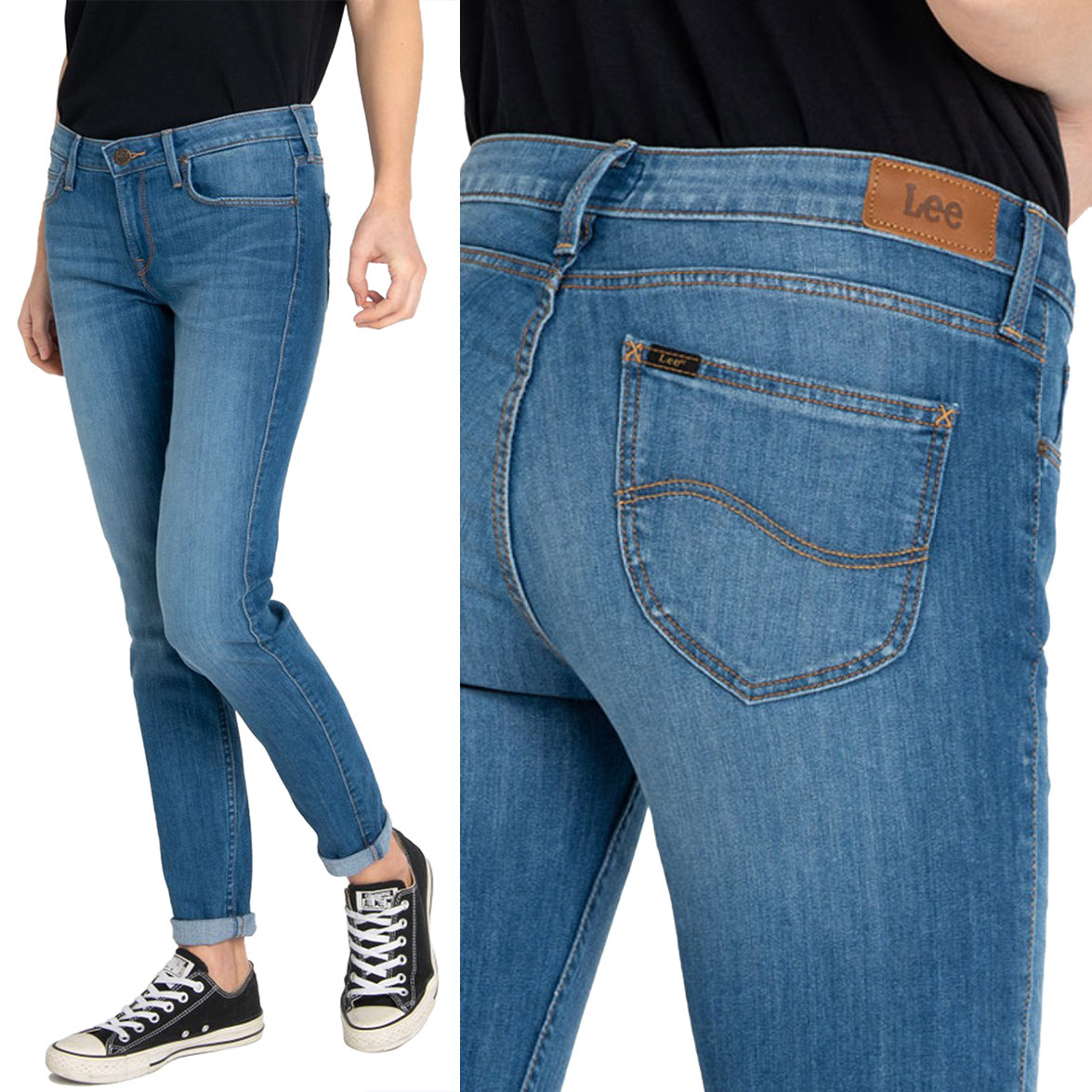 Lee Scarlett Skinny High Blue Rurki W26 L31