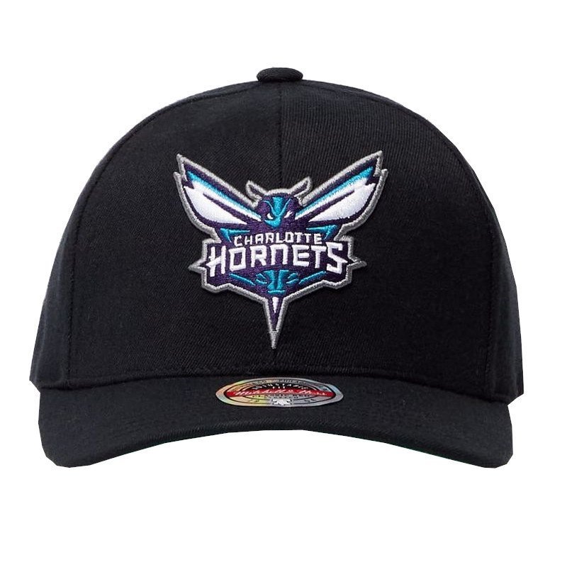 Mitchell & Ness Czapka Z Daszkiem Nba Charlotte Hornets Hhssintl102-Choyypppblck Osfm