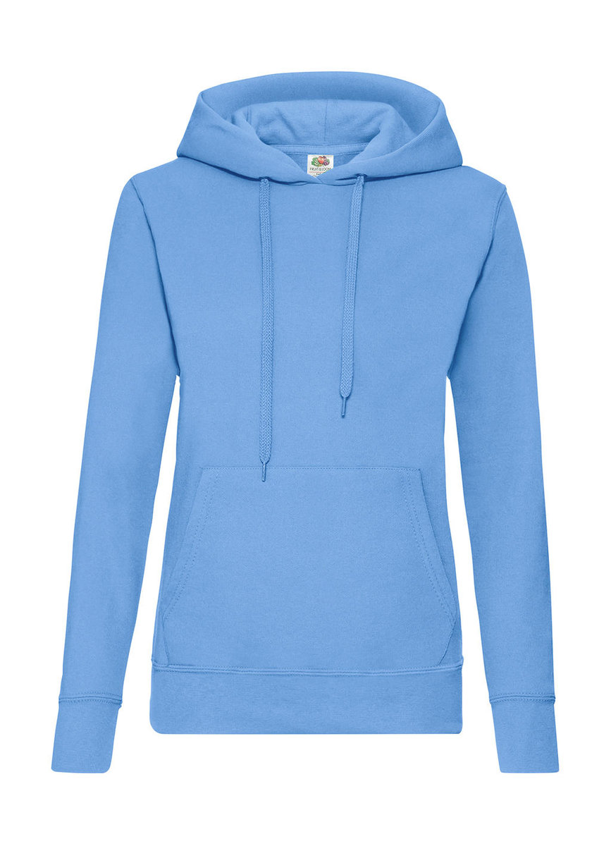 Damska Bluza Z Kapturem Fruit Of The Loom Gruba Sky Blue S