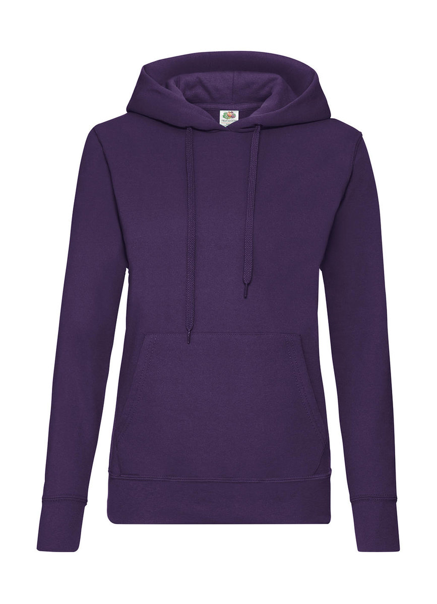 Damska Bluza Z Kapturem Fruit Of The Loom Gruba Purple 2Xl