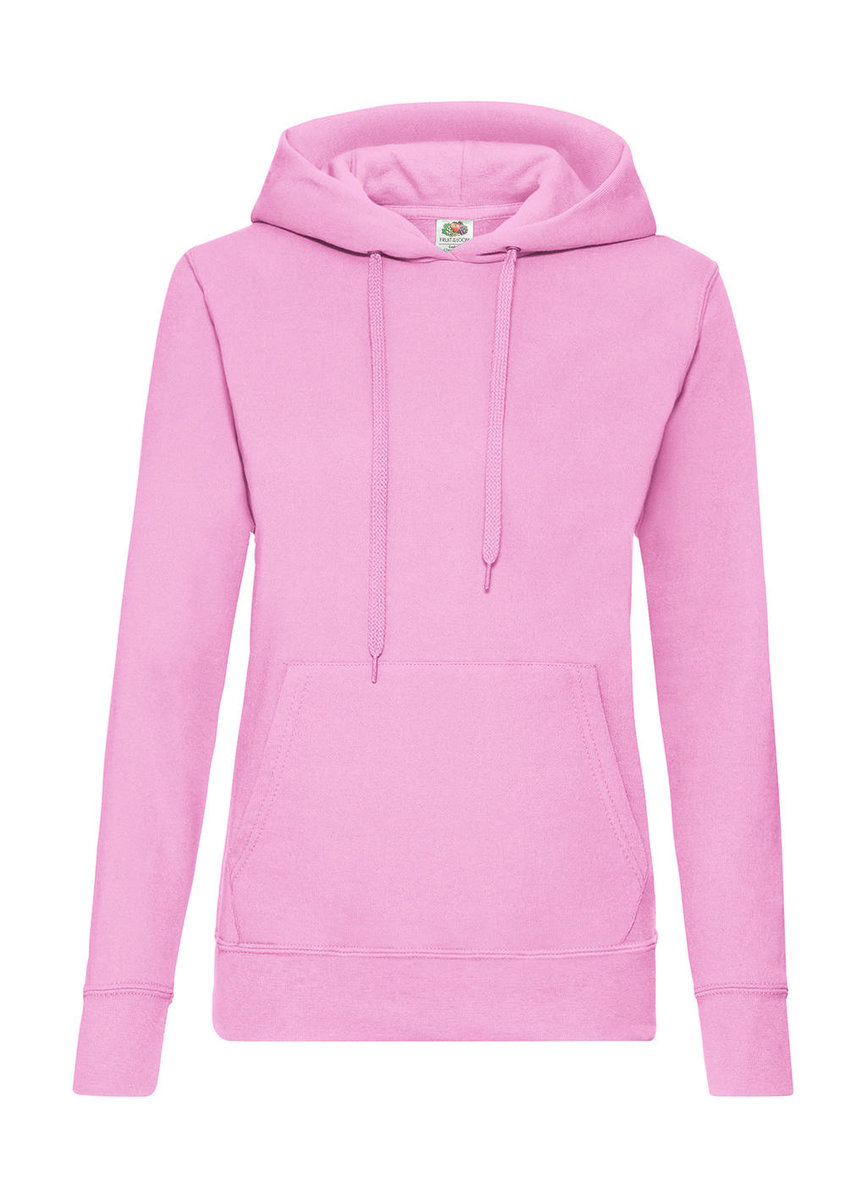 Damska Bluza Z Kapturem Fruit Of The Loom Gruba Light Pink Xl
