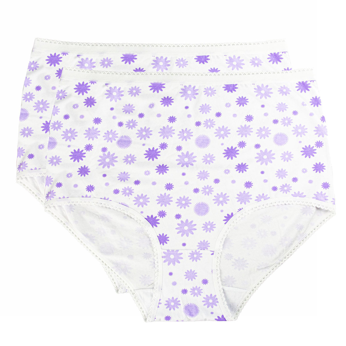 Bielizna damska wysoki stan, kwiaty 2 pack, rozmiar 3XL