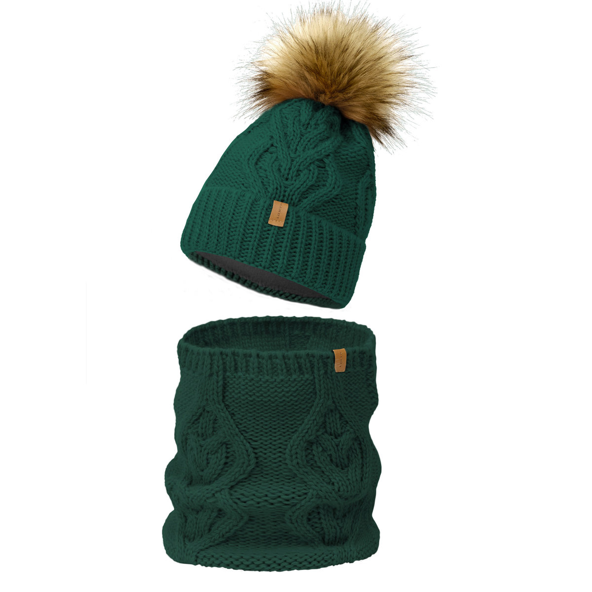 Nandy Komplet Damski Czapka Komin Polar Zimowy - Zest-Ck-2205005-42
