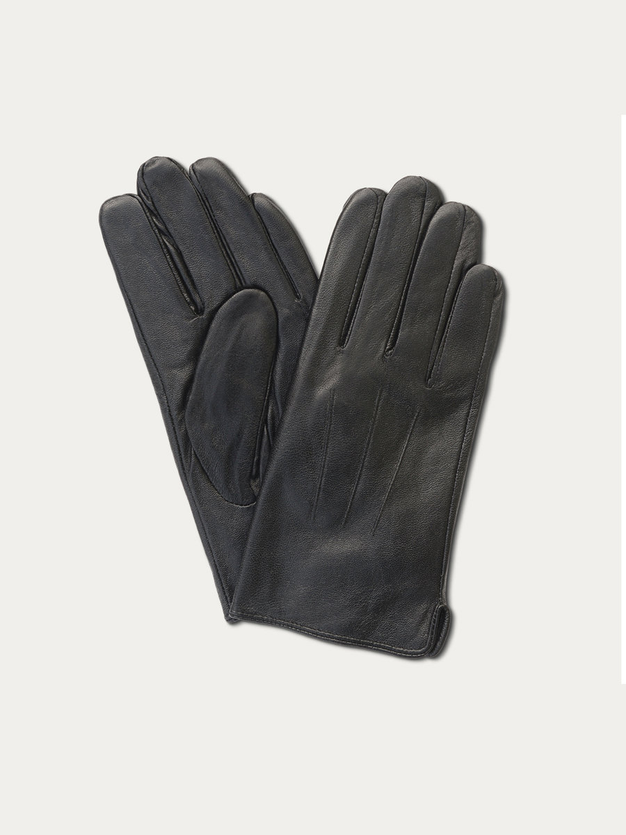 Skórzane Rękawiczki Męskie Calgary Czarne M