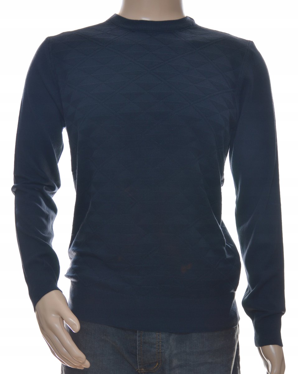 Sweter Sweterek Męski Granat Z Kaszmirem Xxl 2Xl