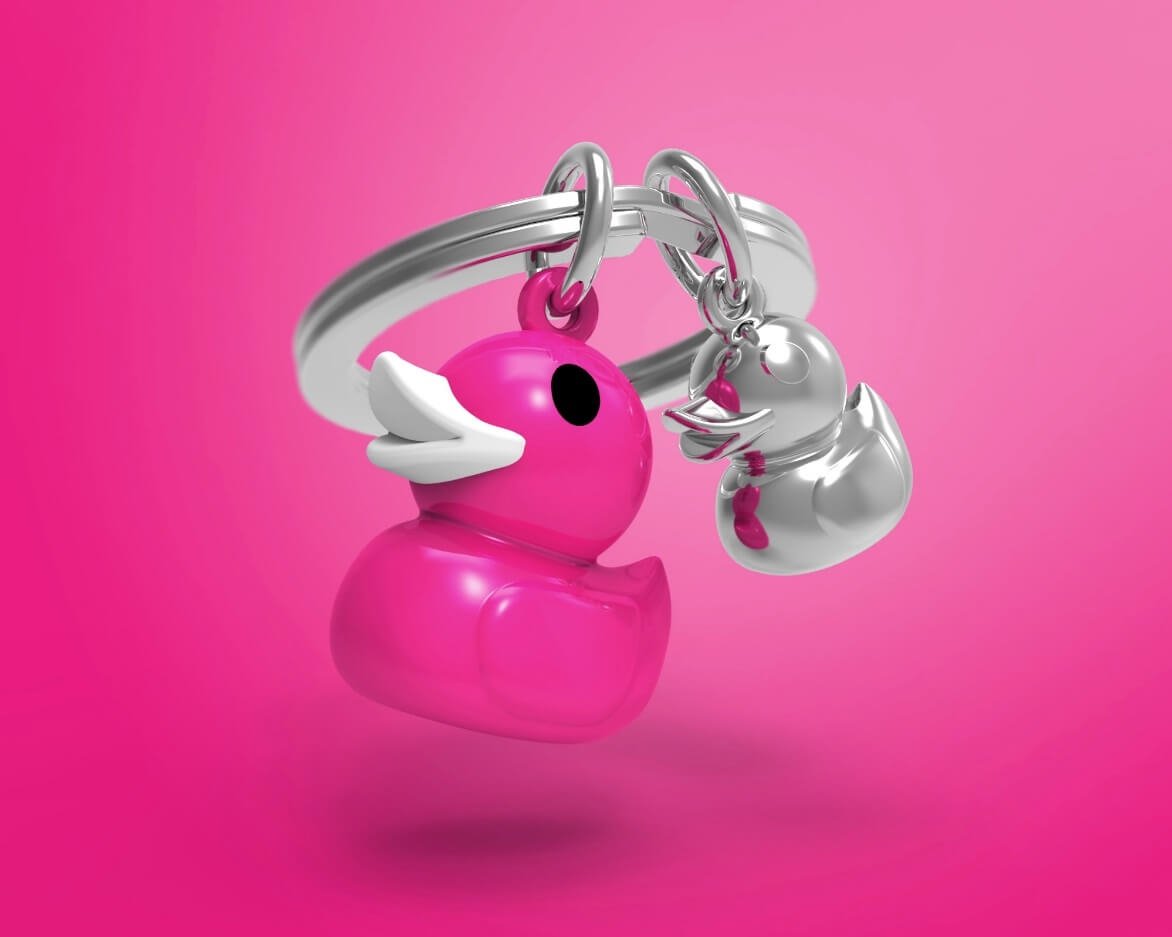 Breloczek Kaczka Różowa - Meta