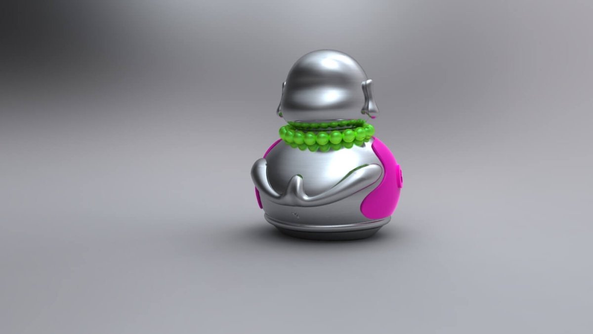 Breloczek Budda Różowy - Metal