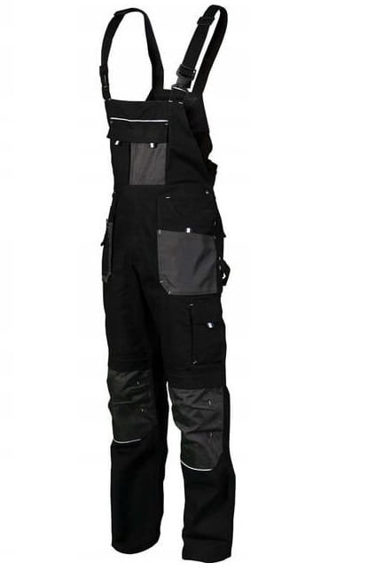 Spodnie Na Szelkach Robocze Czarne L