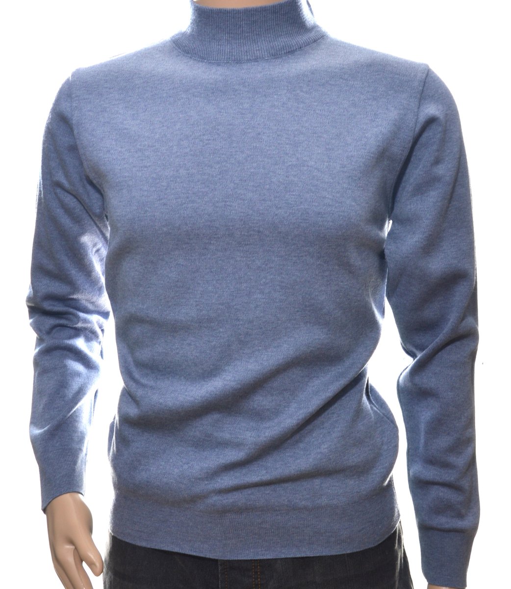 Sweter Męski Klasyczny Elegancki Półgolf Wełna M