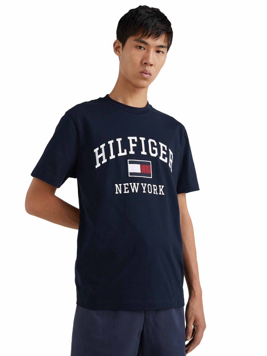 Tommy Hilfiger Koszulka Męska T-Shirt Modern Varsity Tee Granatowa Mw0Mw28218 Dw5 M