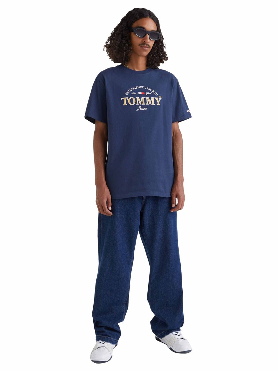 Tommy Hilfiger Koszulka Męska T-Shirt Tjm Clsc Modern Prep Front Logo Navy Dm0Dm14998 C87 L