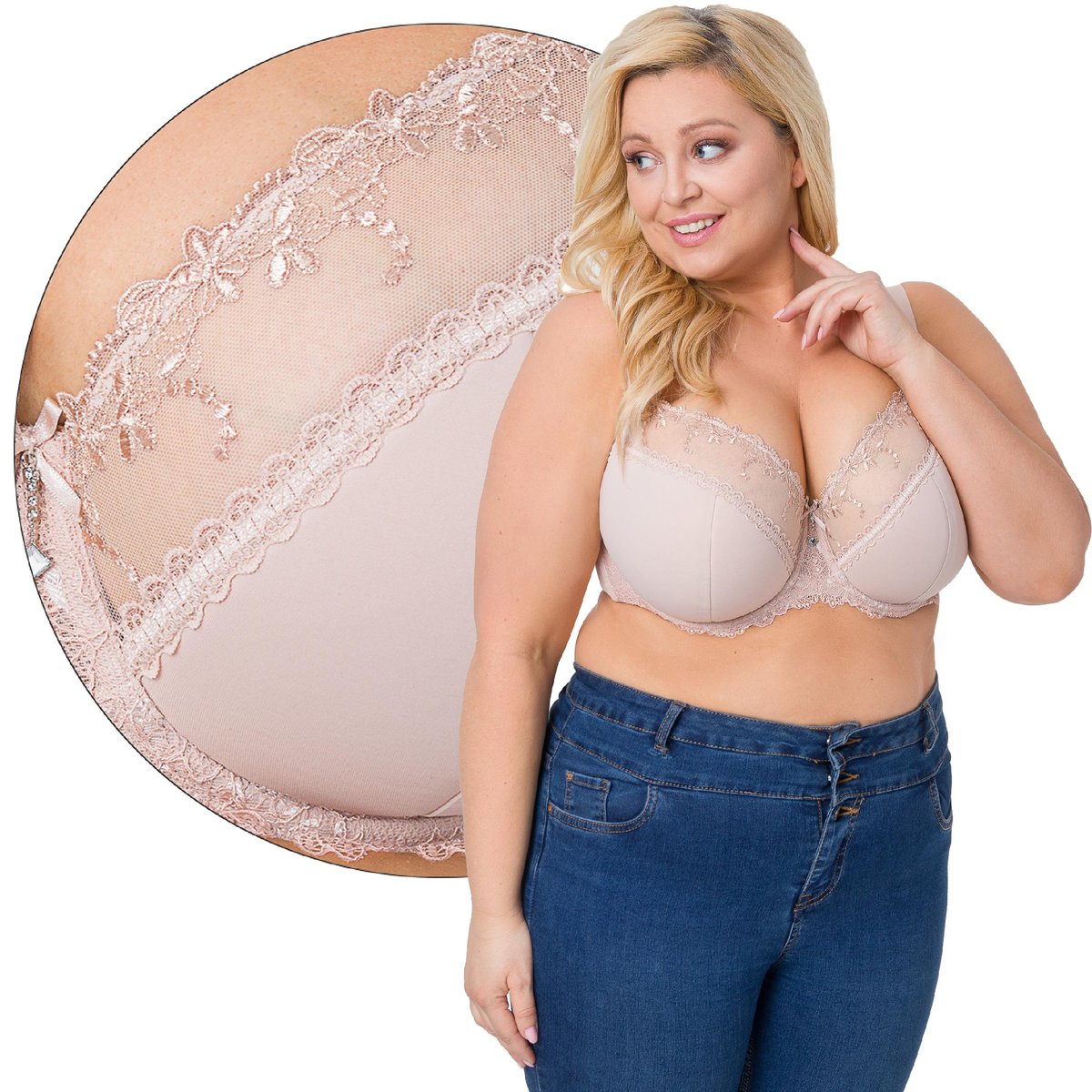 AVA biustonosz MAXI AV-1030 SEMI-SOFT beżowy 80J