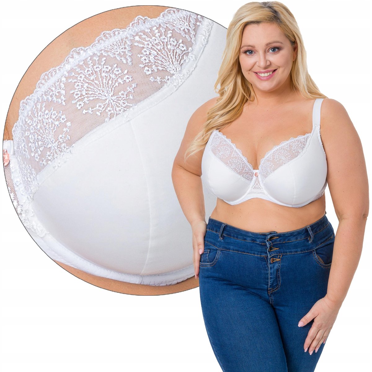 Biustonosz półusztywniany AVA 1921 BIAŁY 80H