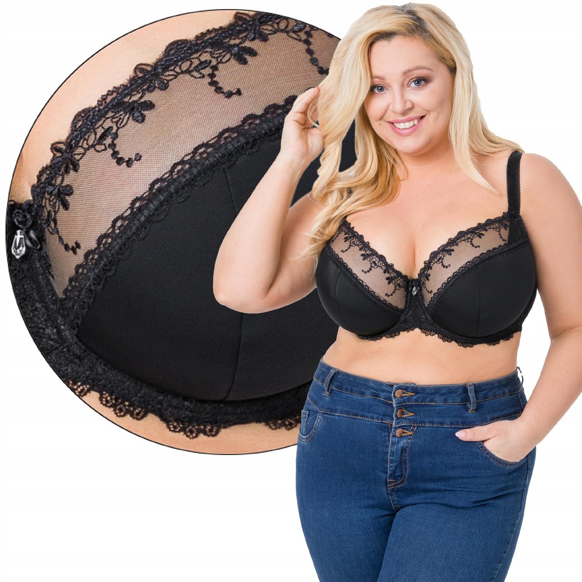 AVA biustonosz AV-1030 SEMI-SOFT czarny 85B