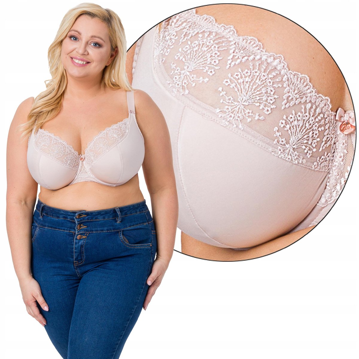 Biustonosz półusztywniany AVA 1921 MAXI BEŻOWY 75K