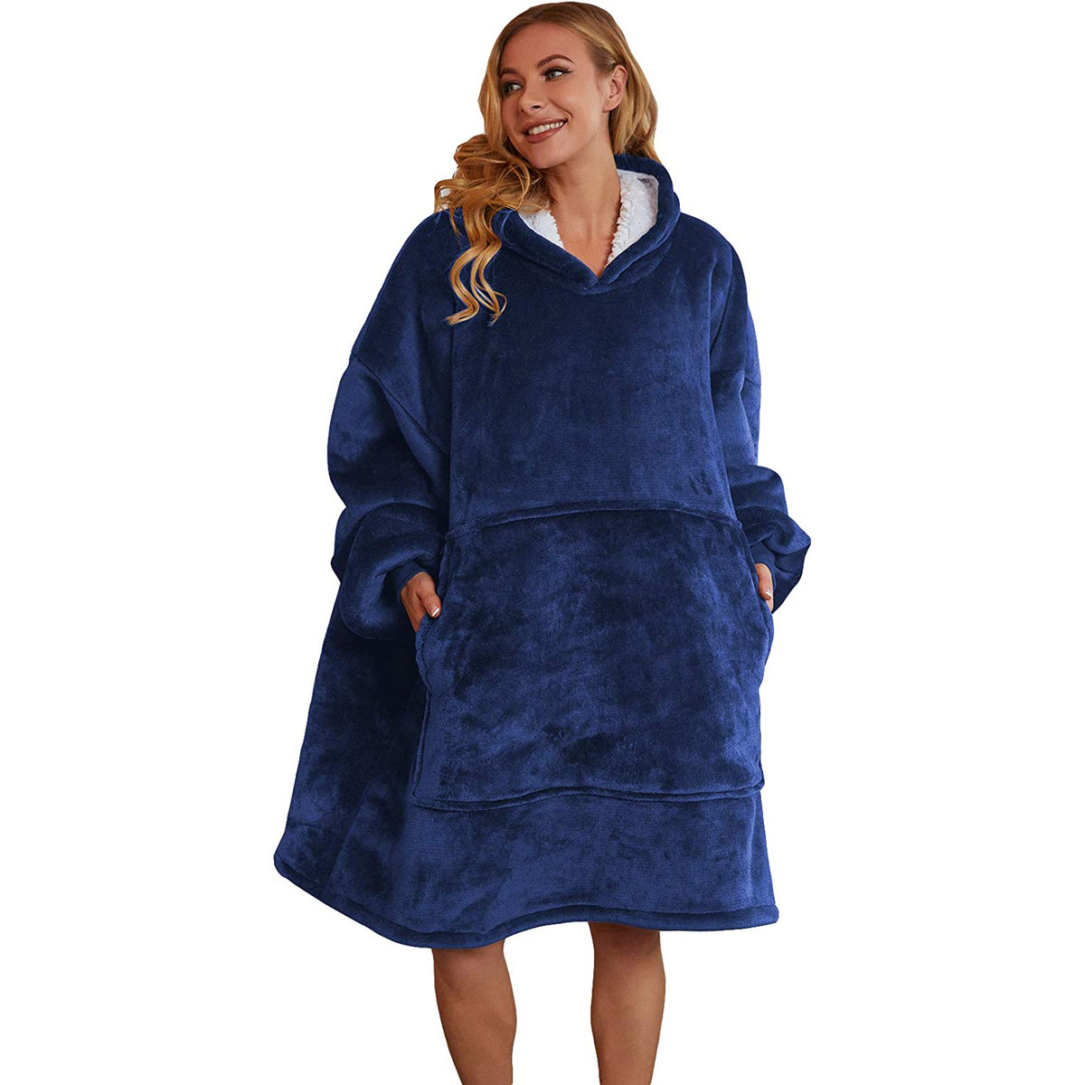 BLUZA KOC TV OVERSIZE NAVY