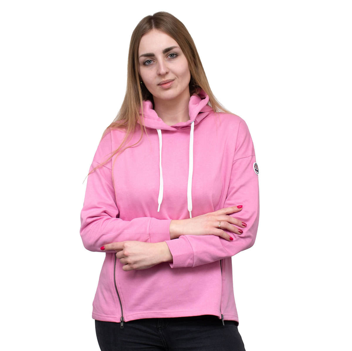 Bluza damska z kapturem różowa Captain Mike, rozmiar XXL