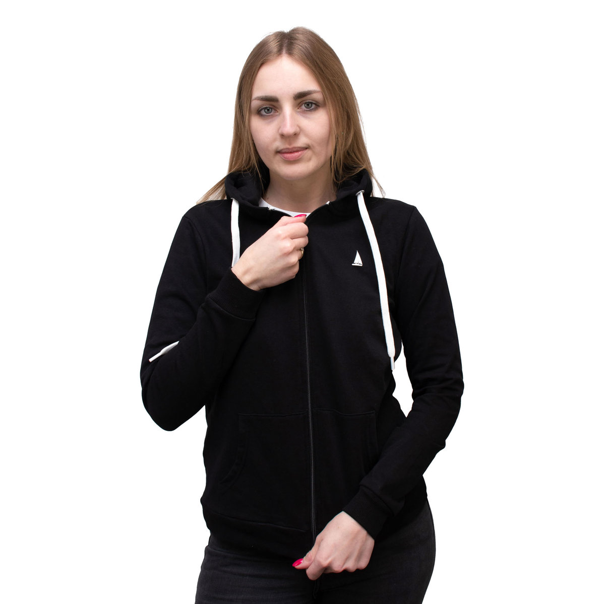 Bluza damska z kapturem rozpinana czarna Captain Mike, rozmiar S