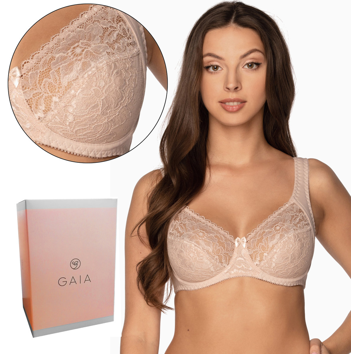 Miękki Biustonosz Gaia 1160 Arabela Beż Soft 90C