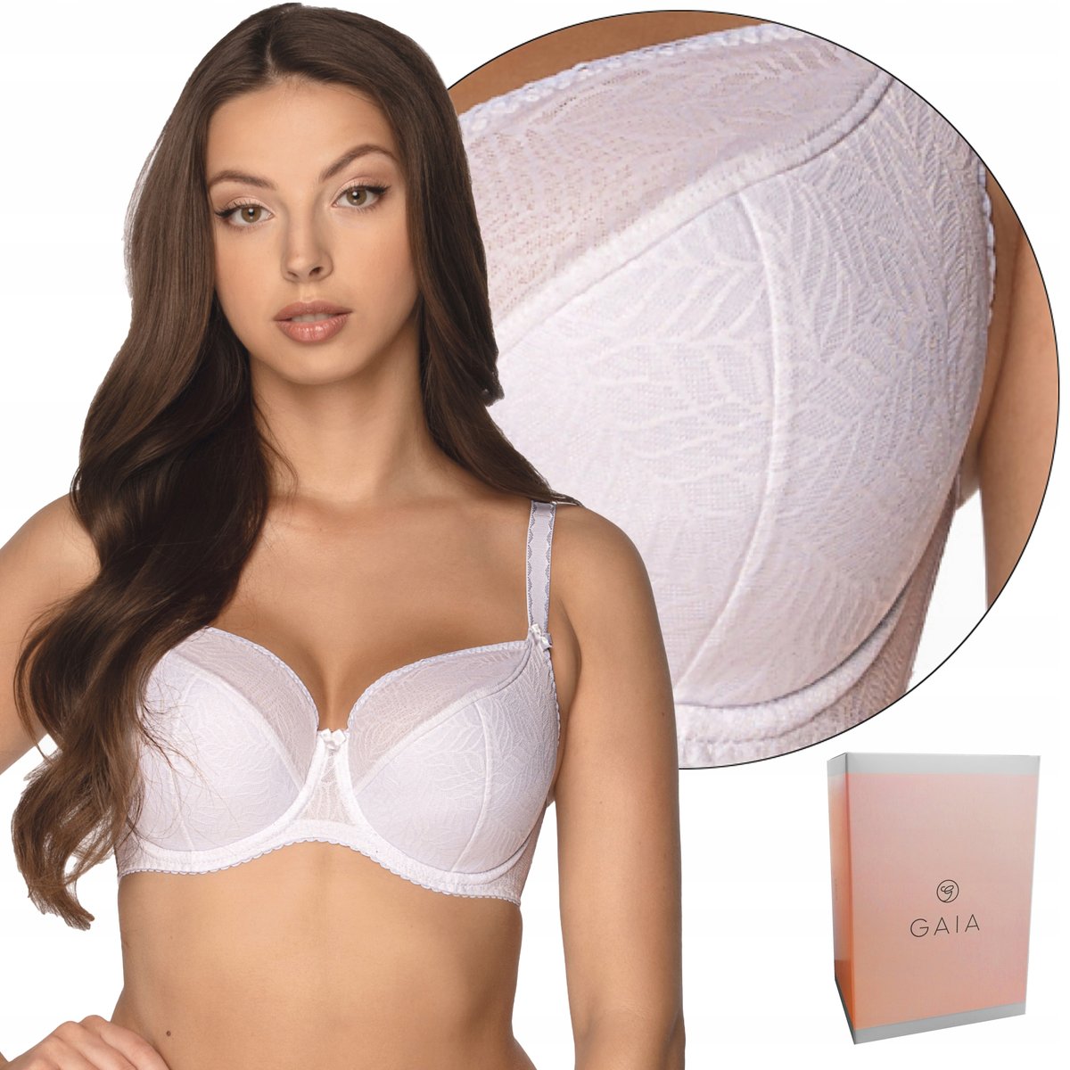 Biustonosz Semi Soft , Gaia Sandy 594 Biały , 95B