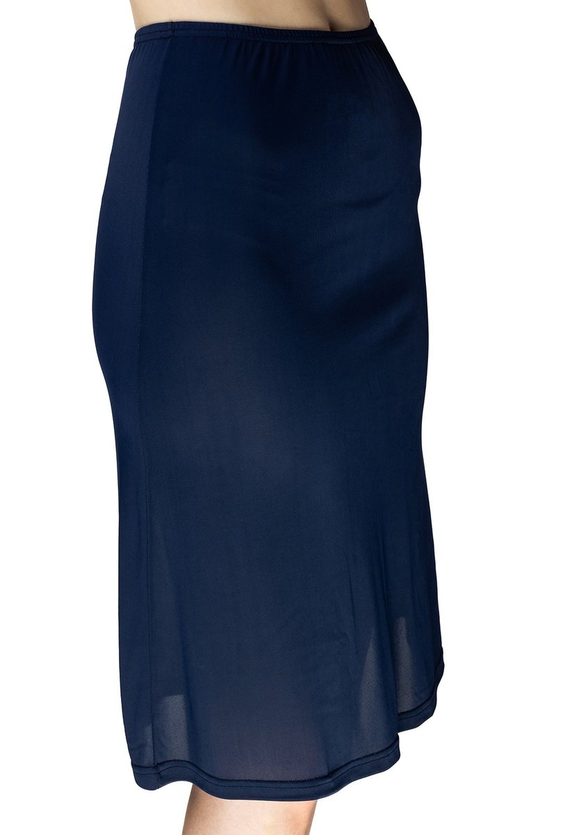 Gładka półhalka Liwia damska pod spódnicę 54 granatowy