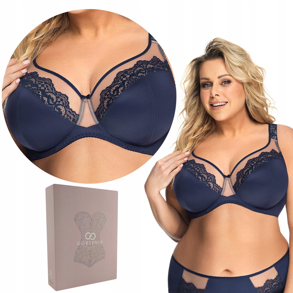 Biustonosz miękki GORSENIA K441 Luisse GRANAT 95F