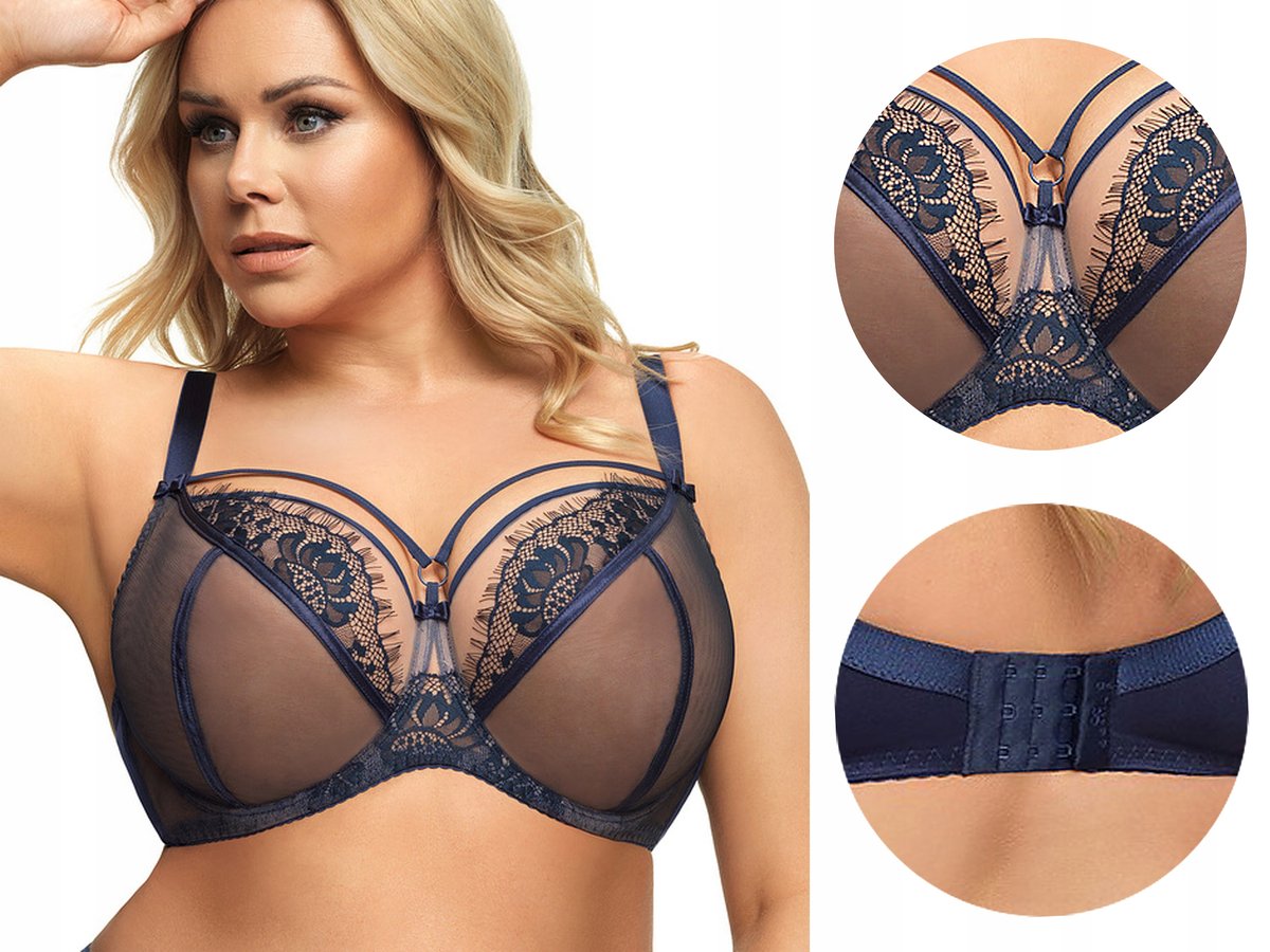 Biustonosz GORSENIA K496 PARADISE, GRANATOWY, 70K