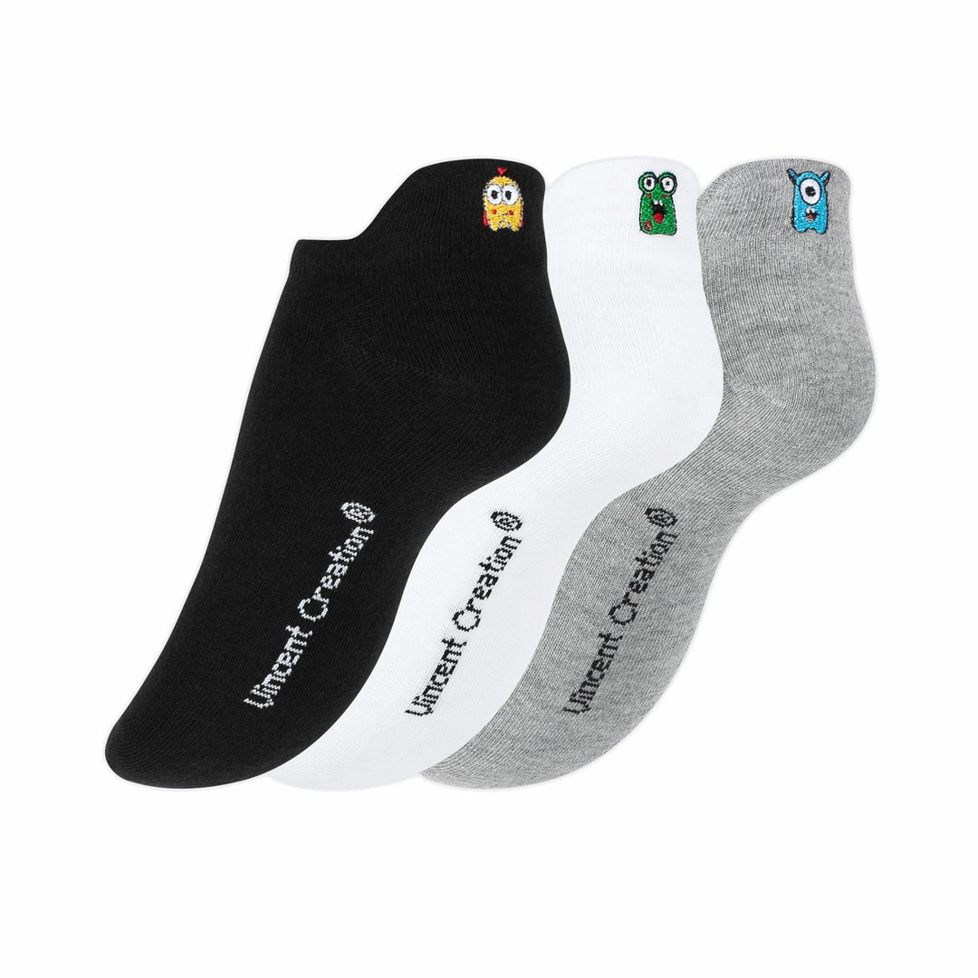 Skarpetki damskie stopki 3 pary MONSTER 36/40