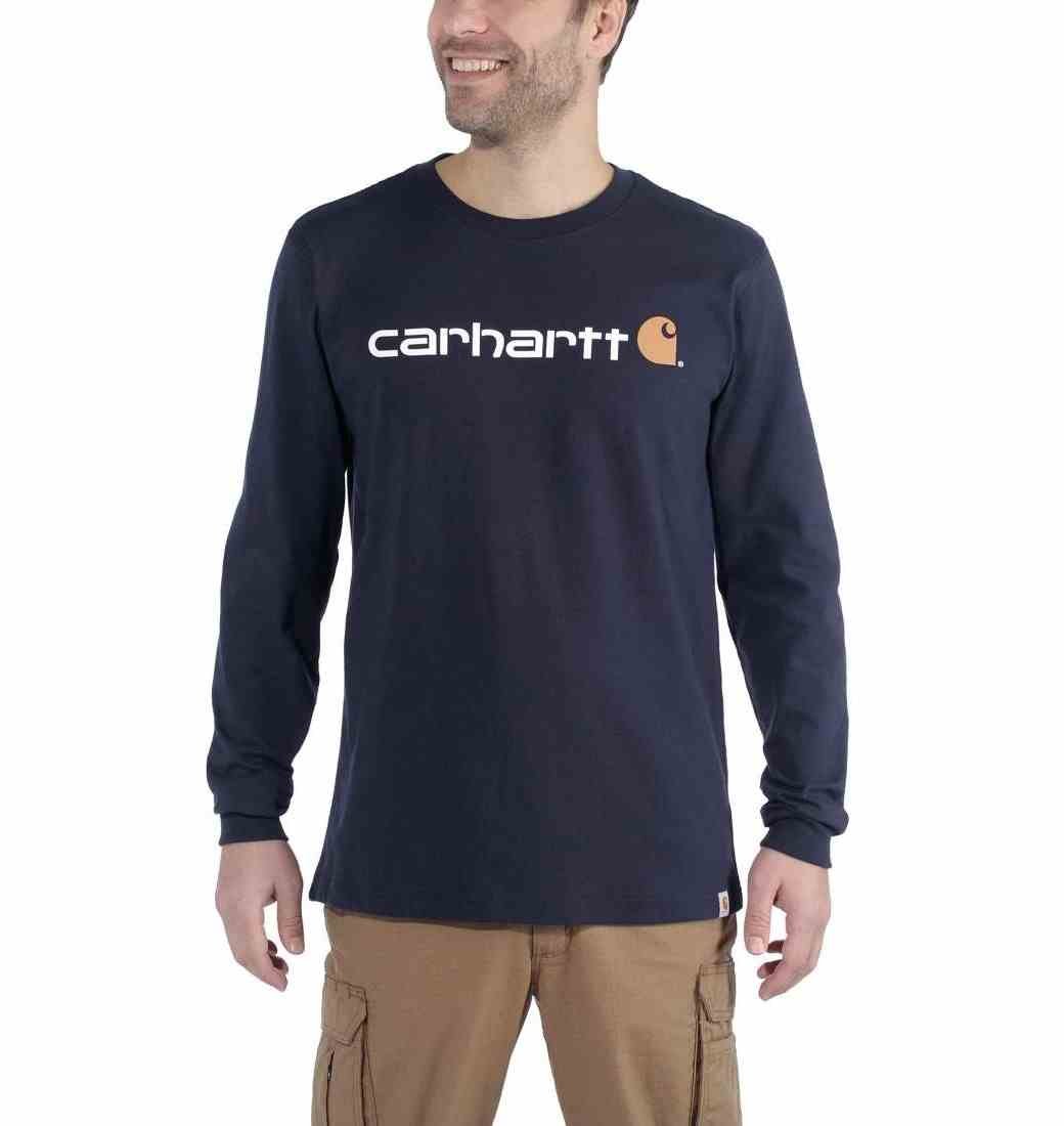 Koszulka Carhartt EMEA Signature Graphic L/S Navy L