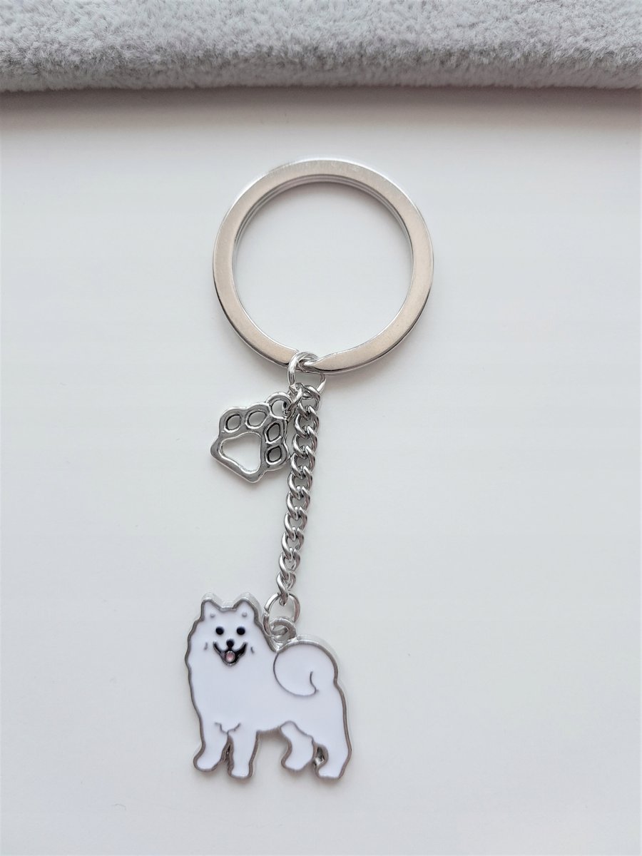 Breloczek Brelok Do Kluczy Pies Samoyed Akita
