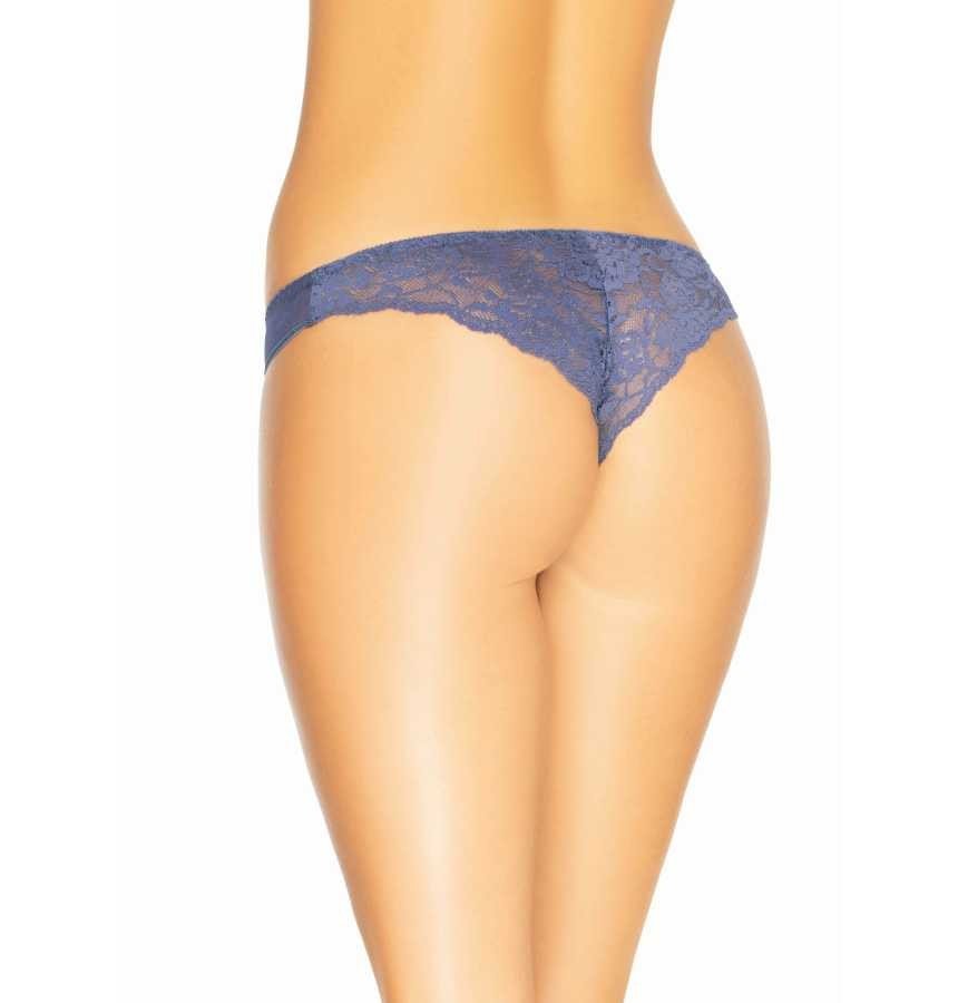 Brazyliany z koronki Lacea granatowe, Teyli