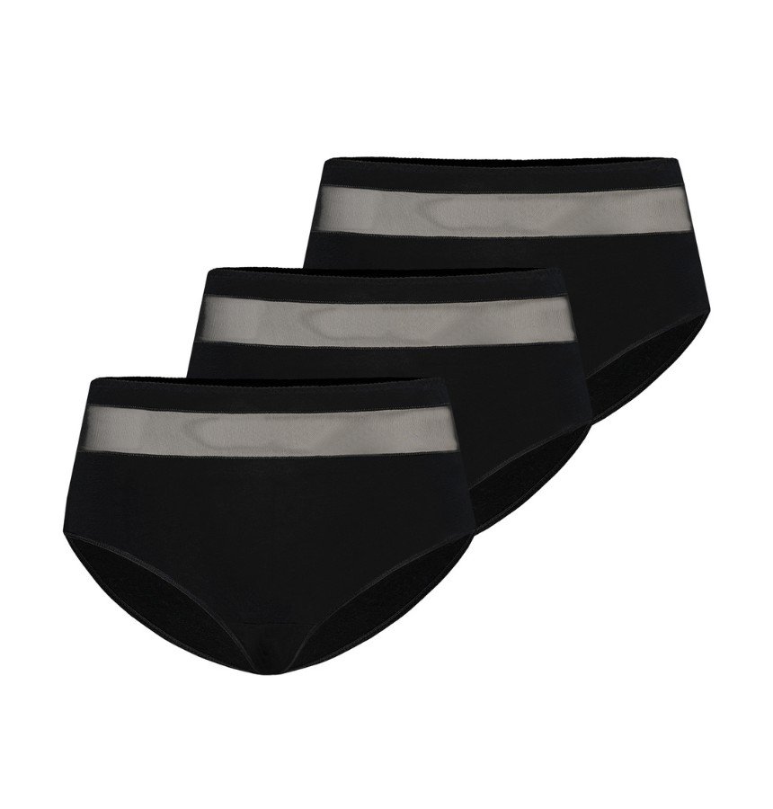 Wielopak majtek damskich z wysokim stanem Vera czarny, Teyli