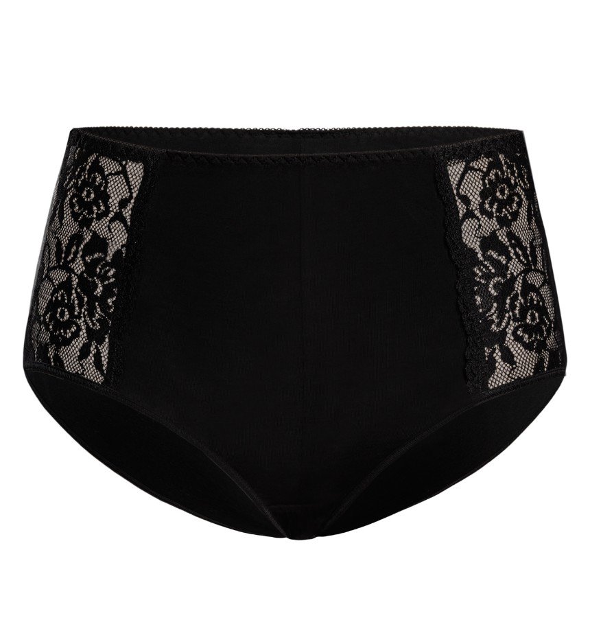 Majtki bawełniane wysokie Loren czarne, Teyli