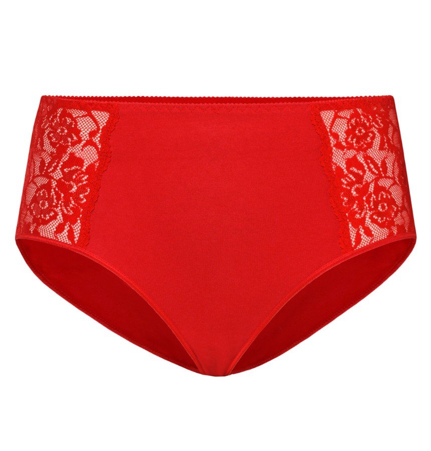 Majtki bawełniane wysokie Loren czerwone, Teyli