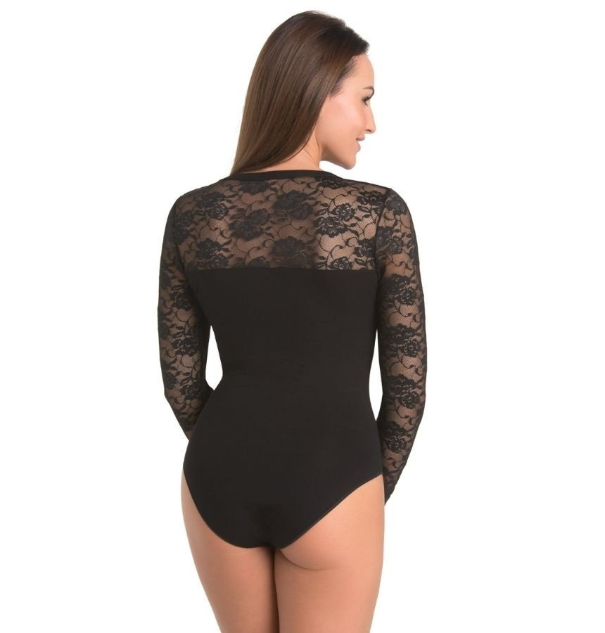 Body damskie koronkowe Darotte czarne, Teyli