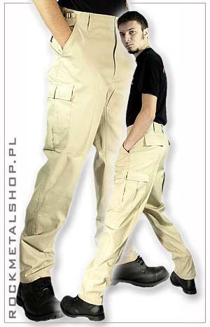 spodnie bojówki US RANGER HOSE - beige -XS