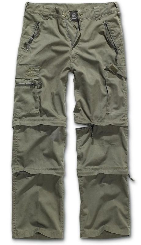 spodnie bojówki SAVANNAH RTROUSER OLIV, odpinane-L