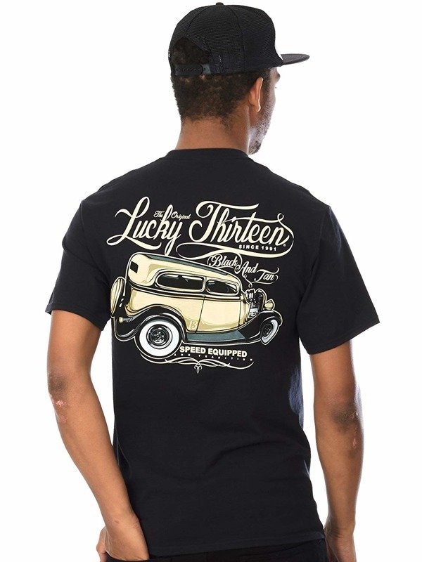 koszulka LUCKY 13 - BLACK & TAN-L