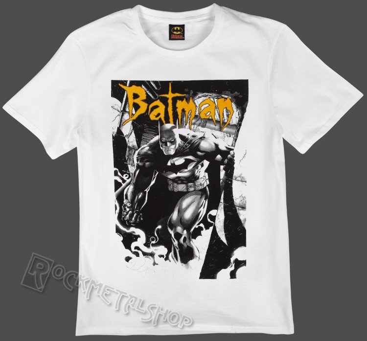 koszulka BATMAN - GOTH LETTER biała-M