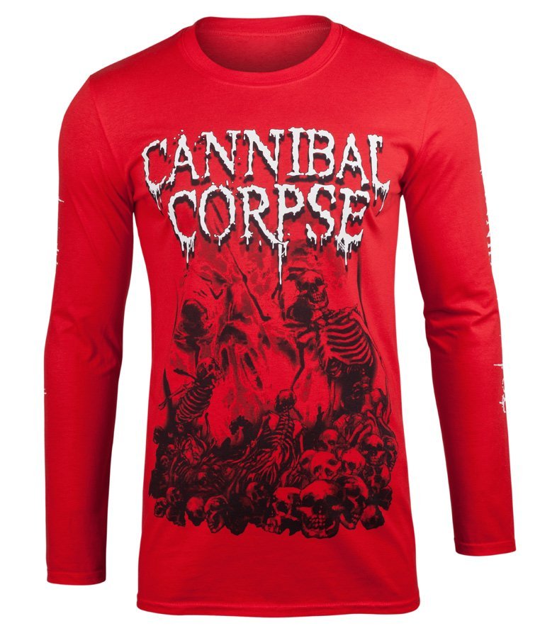 longsleeve CANNIBAL CORPSE - PILE OF SKULLS 2018-XL