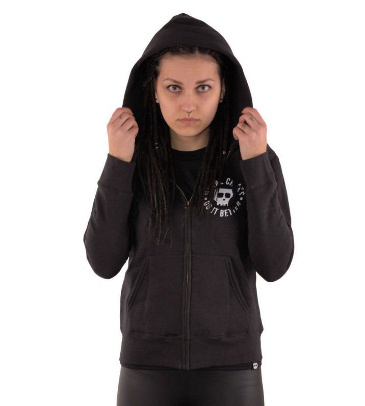 bluza damska METAL CHICKS DO IT BETTER - INDIAN, rozpinana z kapturem-M