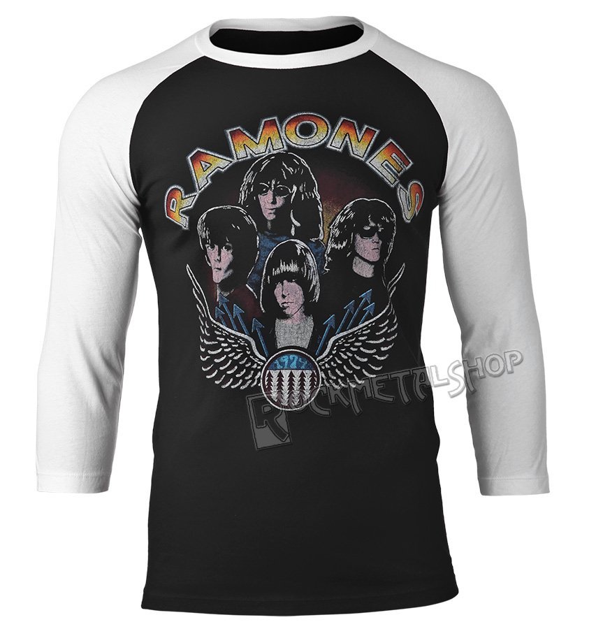 longsleeve RAMONES - VINTAGE WINGS PHOTO, rękaw 3/4 -XXL