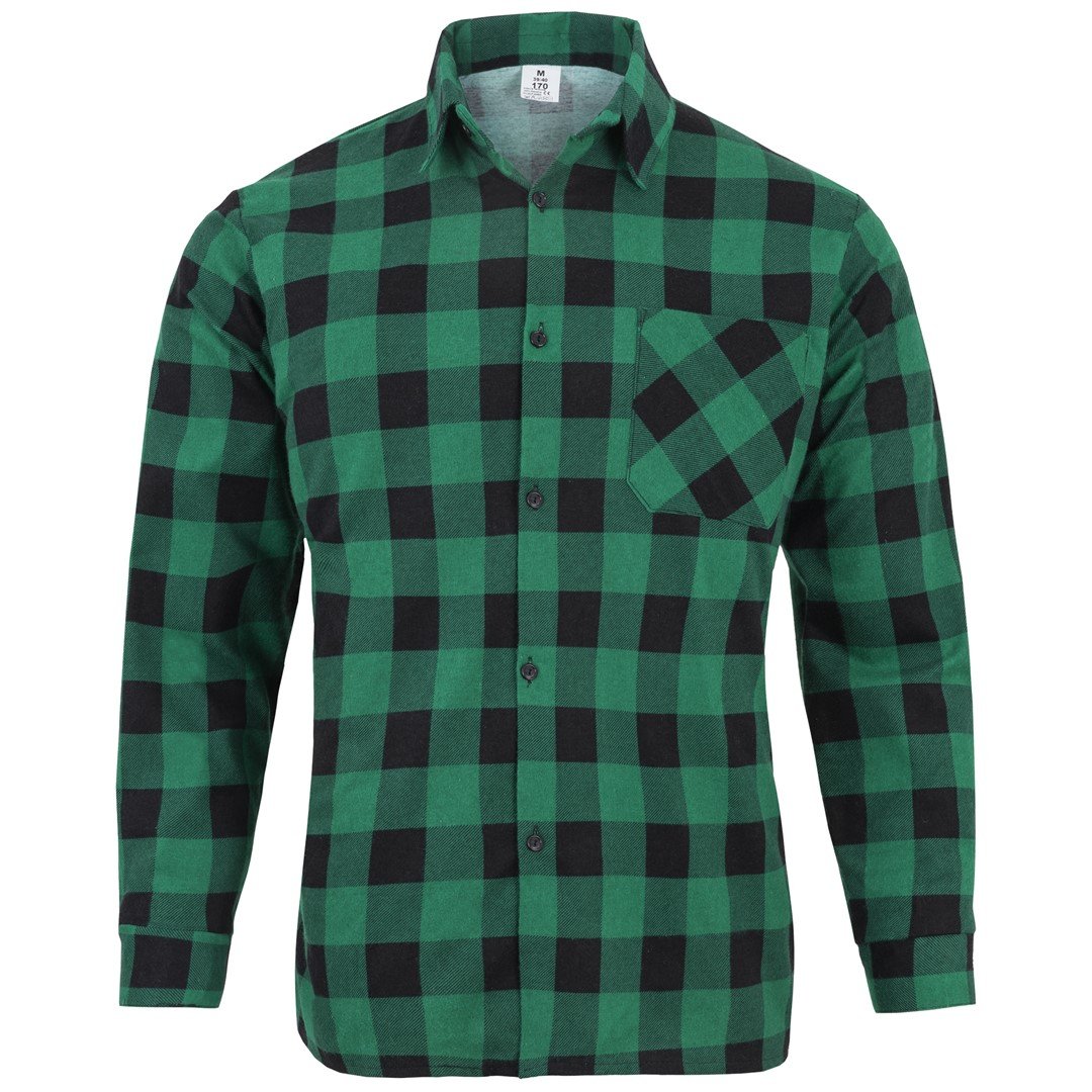 Koszula flanelowa robocza zielona 100% BAWEŁNA roz. XS
