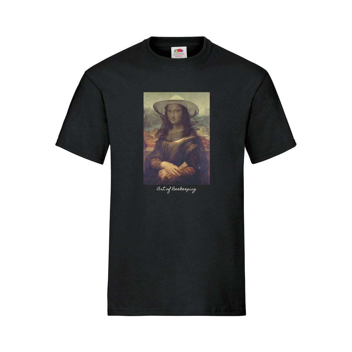 Koszulka bawełniana z nadrukiem Mona Lisa | Art of Beekeeping (czarna) - wzór KA47 L