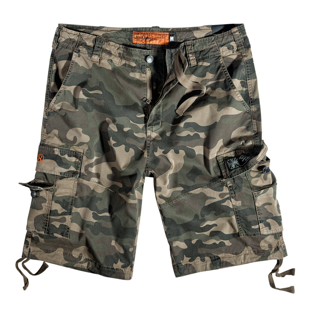 spodnie bojówki krótkie WEST COAST CHOPPERS - VINTAGE WOODLAND-L