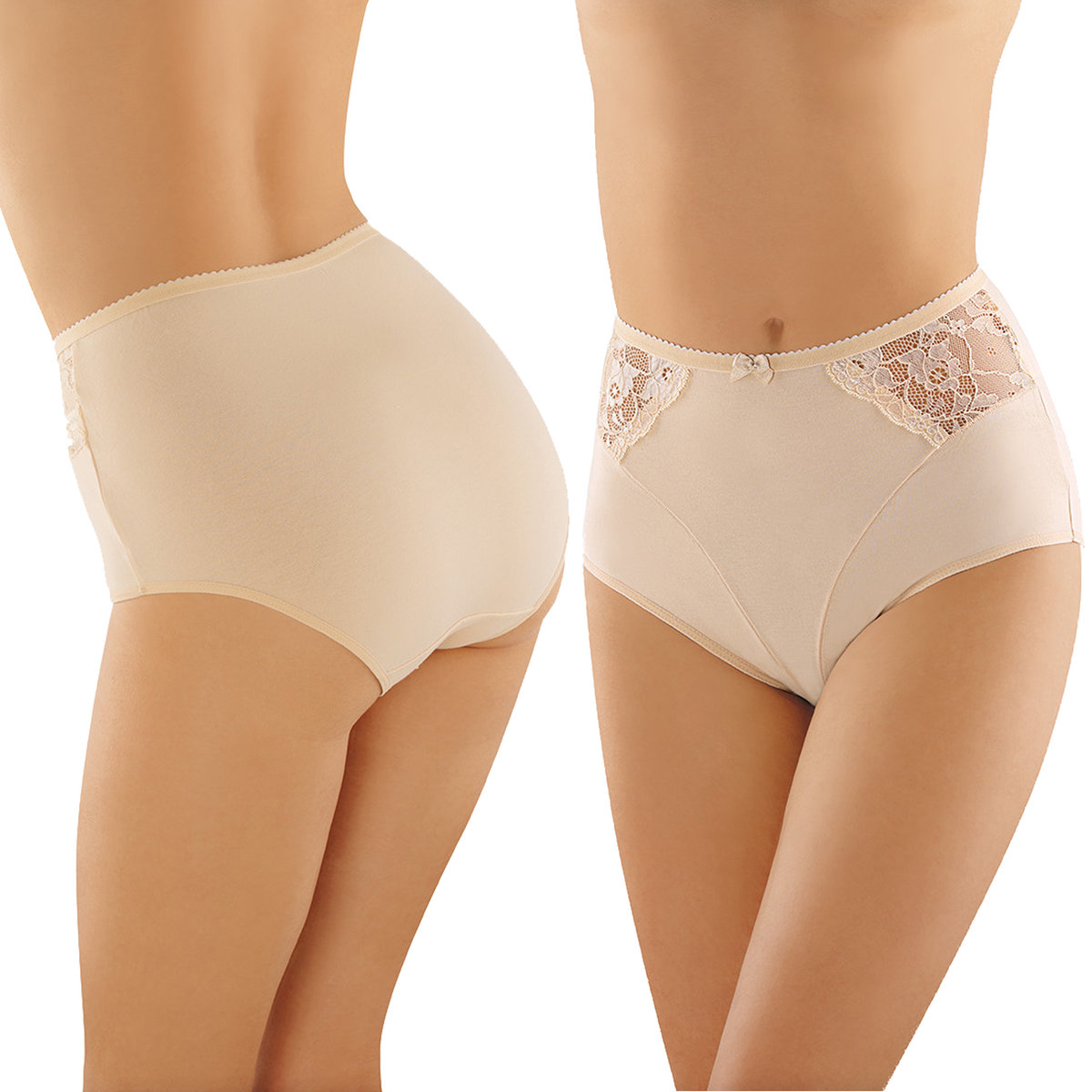 BABELL Figi Damskie bbl 054 , BEŻOWE , 3XL