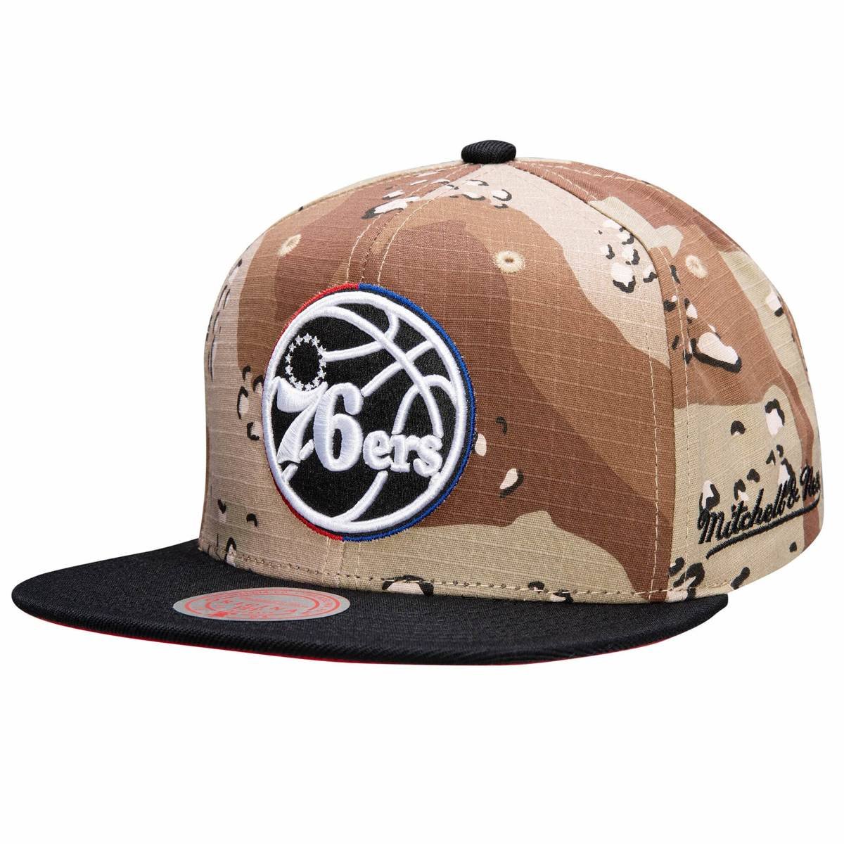 Czapka z daszkiem Mitchell & Ness NBA Choco Camo Snapback Philadelphia 76ers