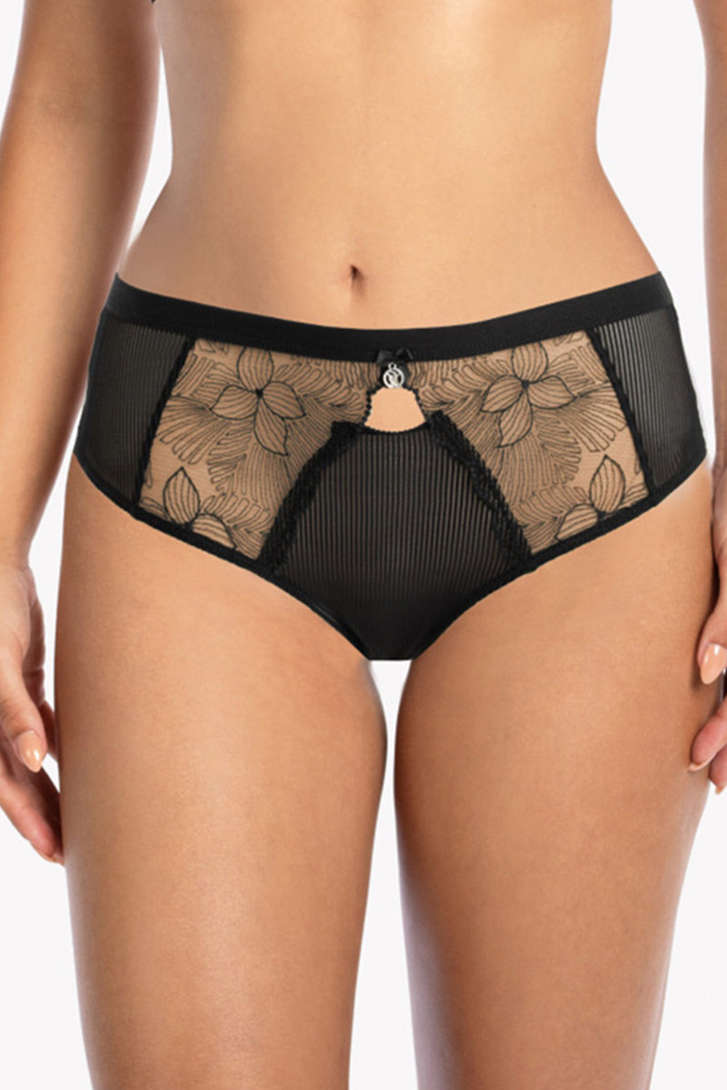 Gaia 1059B Ursula czarny M Majtki brazyliany